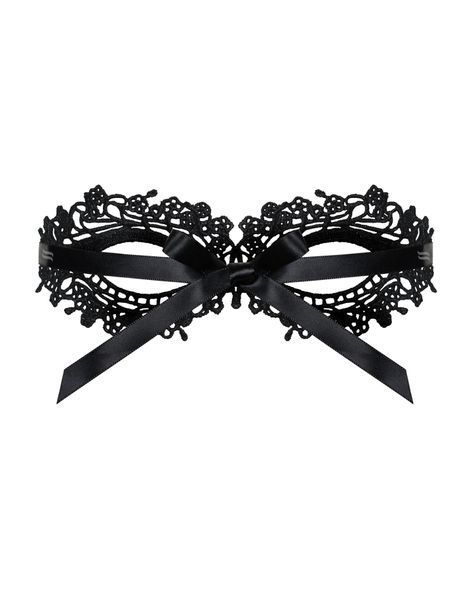 Мереживна маска Obsessive A710 mask, єдиний розмір, чорна