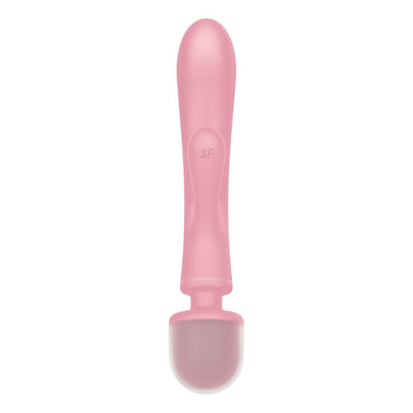 Вибратор-кролик с вибромассажером Satisfyer Triple Lover Pink, 3 мотора, Розовый, Рожевий