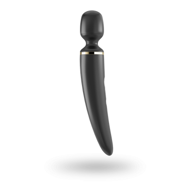 Вибромассажер Satisfyer Wand-er Woman (Black/Gold), водонепроницаемый, мощный, размер XXL