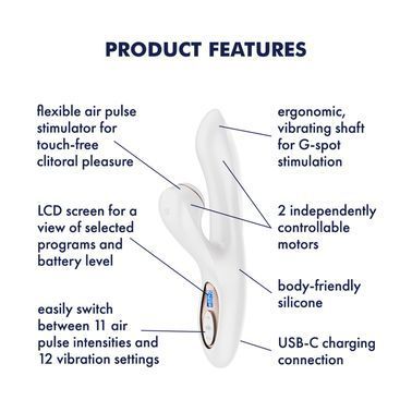 Вакуумний вібратор-кролик Satisfyer Pro+ G-Spot Generation 2 White