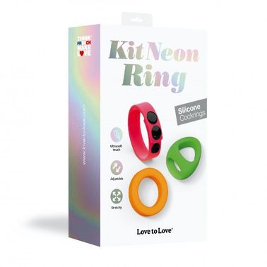 Набор ярких эрекционных колец Love To Love NEON RING KIT