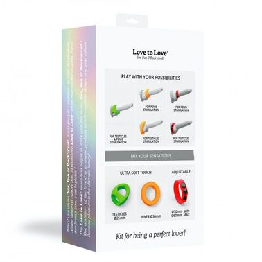 Набір яскравих ерекційних кілець Love to Love NEON RING KIT