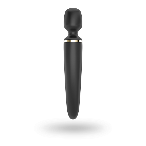 Вібромасажер Satisfyer Wand-er Woman (Black/Gold), водонепроникний, потужний, розмір XXL