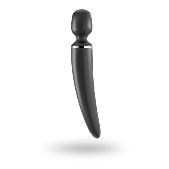 Вибромассажер Satisfyer Wand-er Woman (Black/Gold), водонепроницаемый, мощный, размер XXL