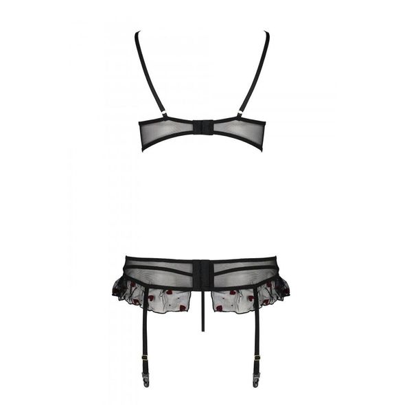 Сексуальний комплект з поясом для панчіх LOVELIA SET black S/M - Passion