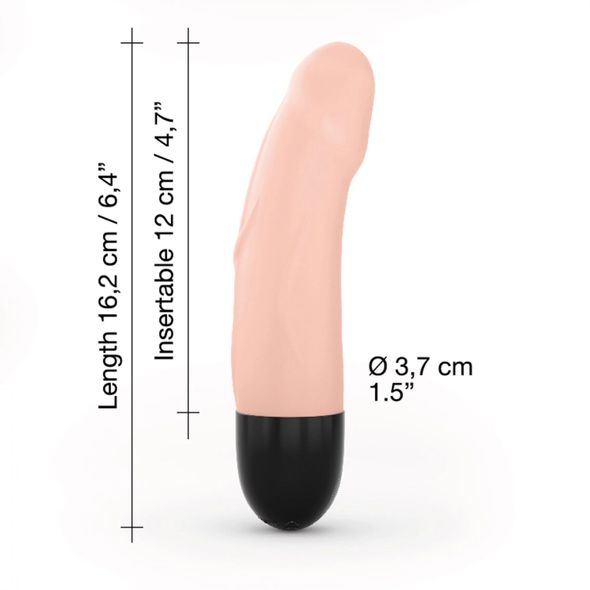 Вібратор Dorcel Real Vibration S Flesh 2.0, діаметр 3,7см, перезаряджається, для точки G