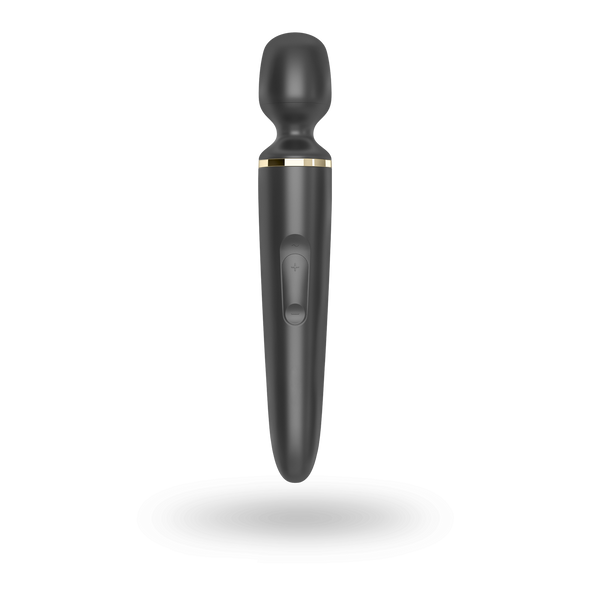 Вібромасажер Satisfyer Wand-er Woman (Black/Gold), водонепроникний, потужний, розмір XXL