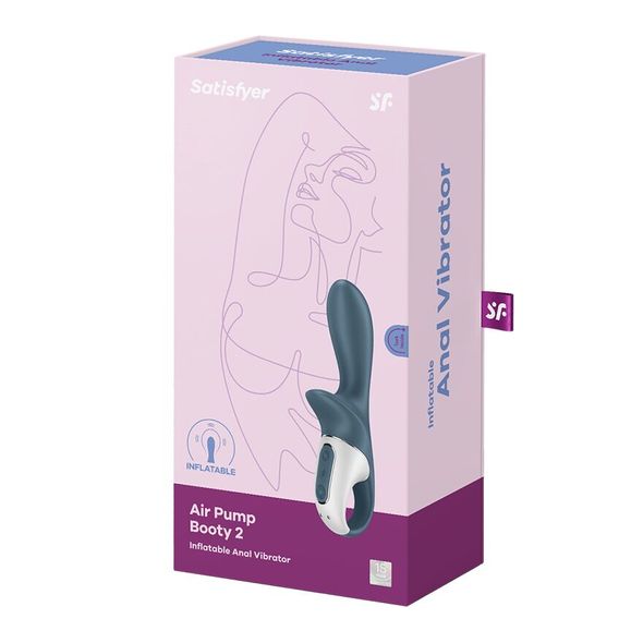 Анальный вибратор надувной Satisfyer Air Pump Booty 2