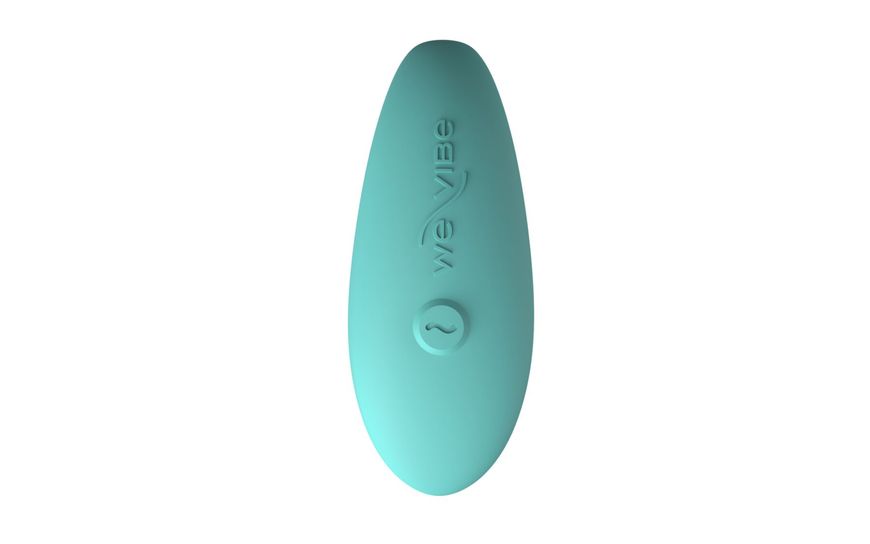 Смарт-вибратор для пар We-Vibe Sync Lite Aqua, 10 виброрежимов, можно совмещать с проникающим сексом, Бірюзовий, Бірюзовий