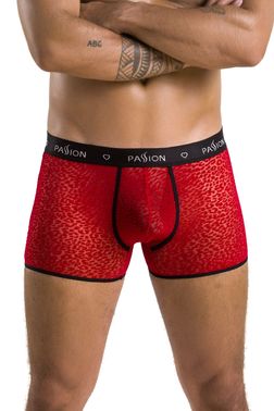 Чоловічі прозорі боксери Passion 046 Short Parker S/M Red, сітка, під леопард