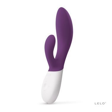Вибратор-кролик LELO Ina Wave 2 Plum, манящее движение ствола + вибрации, Сиреневый, Фіолетовий