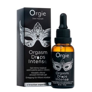 Збуджувальні краплі для клітора Orgie Orgasm Drops Kissable, 30 мл, тепло-холод, яблуко