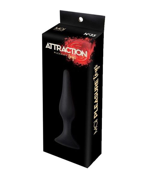 Анальная пробка на присоске MAI Attraction Toys №35 Black, длина 15,5см, диаметр 3,8см