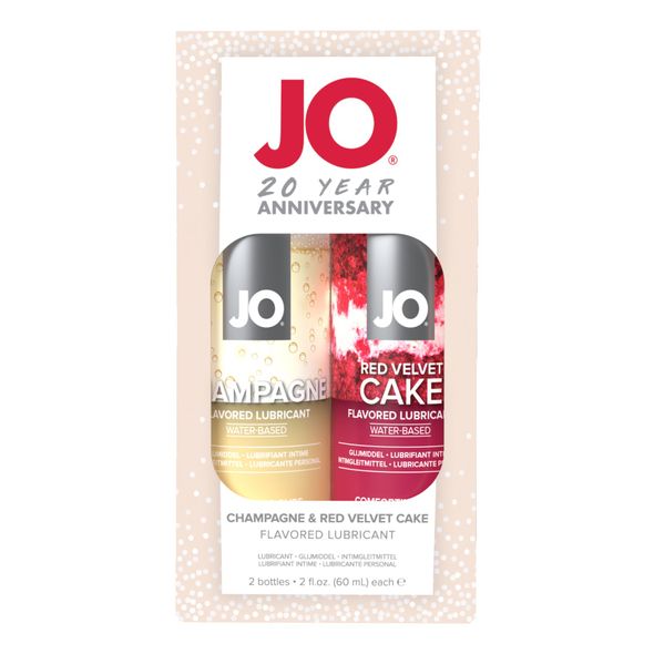 Набір смакових змазок System JO Champagne & Red Velvet Cake (2×60 мл), Limited Edition