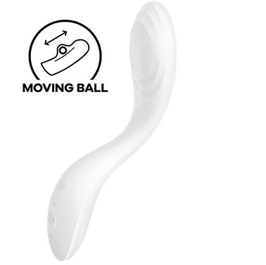 Вібратор із перлинною стимуляцією точки G Satisfyer Rrrolling Pleasure White