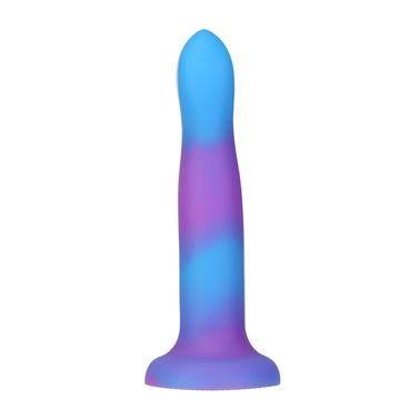 Фалоімітатор, що світиться в темряві, ADDICTION Rave 8″ Glow in the Dark Dildo Blue Purple, 20,3 см