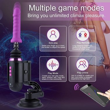 Мини секс-машина Hismith Mini Capsule Sex-Machine with Strong Suction APP, очень мощная, пульт ДУ