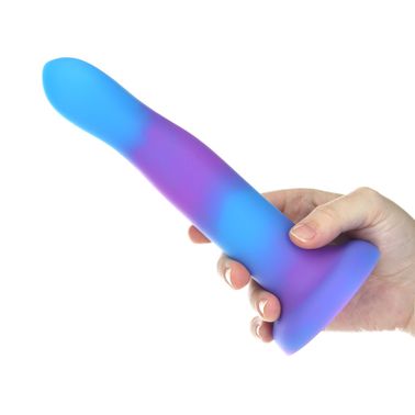 Фалоімітатор, що світиться в темряві, ADDICTION Rave 8″ Glow in the Dark Dildo Blue Purple, 20,3 см