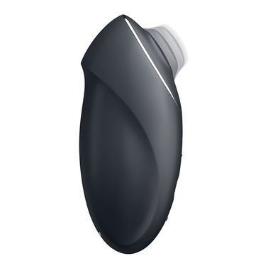 Вібростимулятор-пульсатор Satisfyer Tap & Climax 1 Bluegrey, ефект постукування пальцем, 2 мотори, Чорний, Чорний
