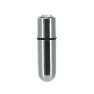 Вибропуля PowerBullet First-Class Bullet 2.5&Prime; with Key Chain Pouch, Silver, 9 режимов вибрации, Серебристый, Сріблястий