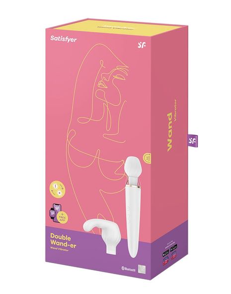 Смарт вібромасажер зі змінною головкою Satisfyer Double Wand-er