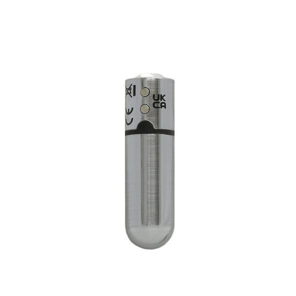 Вибропуля PowerBullet First-Class Bullet 2.5&Prime; with Key Chain Pouch, Silver, 9 режимов вибрации, Серебристый, Сріблястий