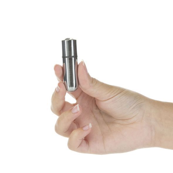 Вибропуля PowerBullet First-Class Bullet 2.5&Prime; with Key Chain Pouch, Silver, 9 режимов вибрации, Серебристый, Сріблястий
