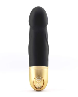 Вибратор Dorcel Real Vibration S Flesh, Чорний/золотистий