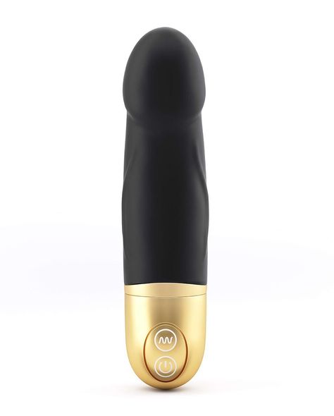 Вибратор Dorcel Real Vibration S Flesh, Чорний/золотистий