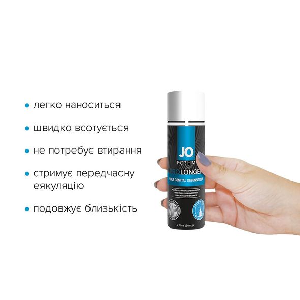 Пролонгувальний спрей System JO Prolonger Spray with Benzocaine (60 мл) не містить мінеральних масел